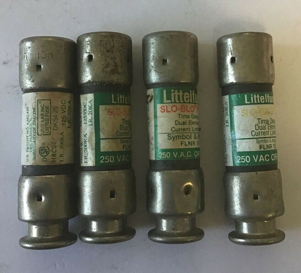 LITTELFUSE SLO-BLO FLNR 15 FUSE 250VAC 15A CLASS RK-5 TIME DELAY****LOTOF4****