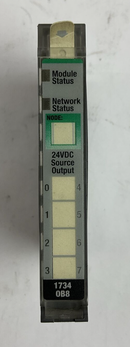 ALLEN BRADLEY 1734-OB8 OUTPUT MODULE SER C REV A02 F/W REV 3.020 OUTPUT 24VDC