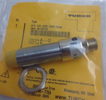 TURCK NI10-G18-AZ3K-B3331 SENSOR - 20-250VAC,10-300VDC 400mA AC - NEW SURPLUS