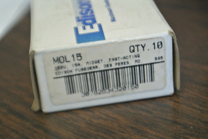 BOX of 10 / ECONOMY / ECO / FPE MOL-10 MIDGET FUSE / 10A / 250V / NEW SURPLUS