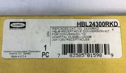 HUBBELL HBL24300RKD RECEPTACLE CONVERSION KIT ***LOTOF2***