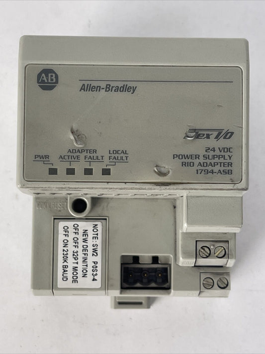 ALLEN BRADLEY 1794-ASB SER E REV A01 F/W REV F OUTPUT 5VDC INPUT 24VDC POWER