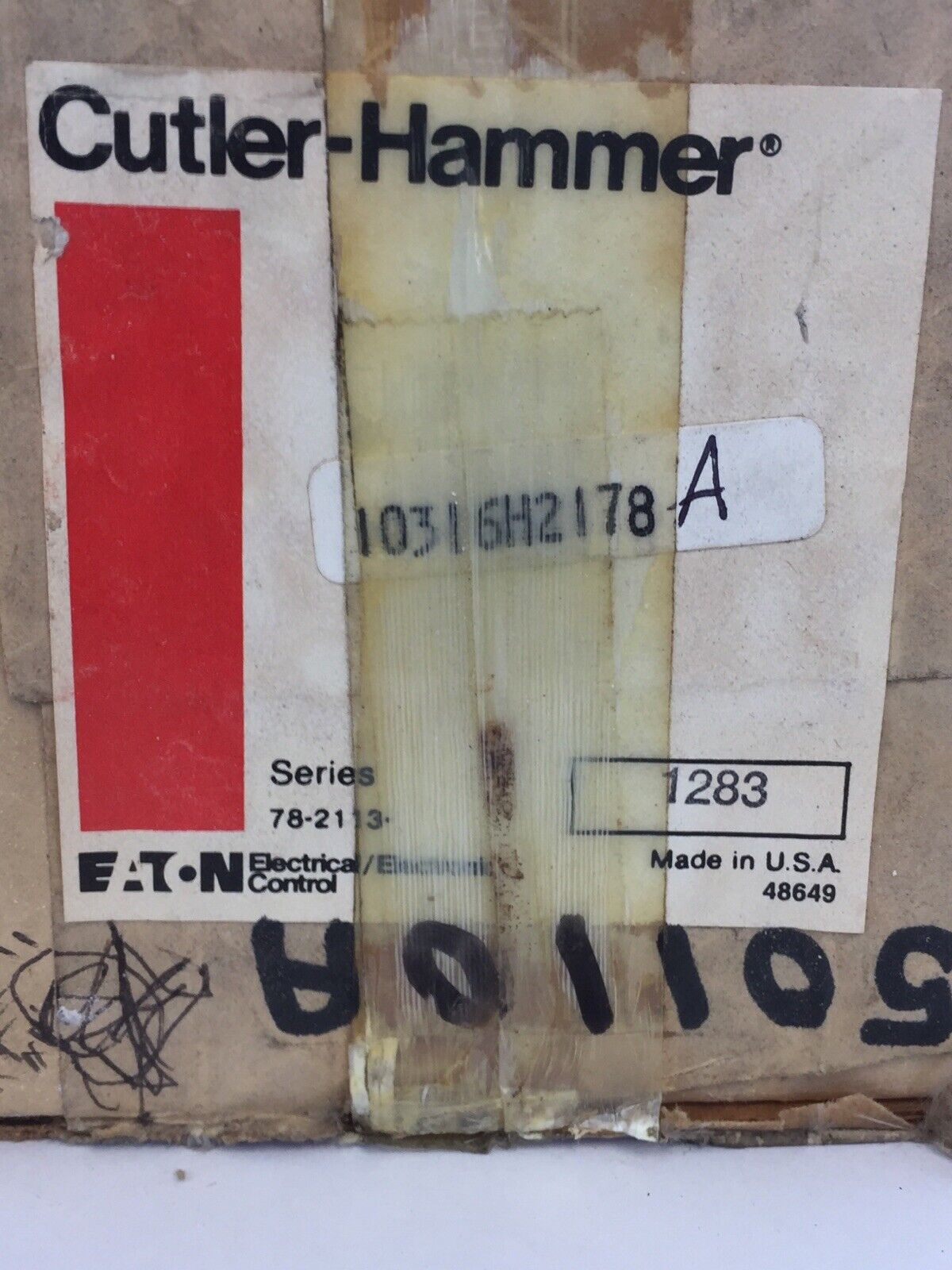 CUTLER HAMMER 10316H2178A LIMIT SWITCH 600VAC PILOT DUTY 1283 E50KL200 SER A1