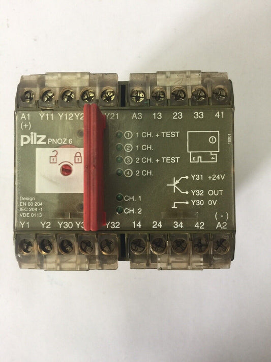 PILZ PNOZ 6 3S/1O SAFETY RELAY 24VDC 4.5W