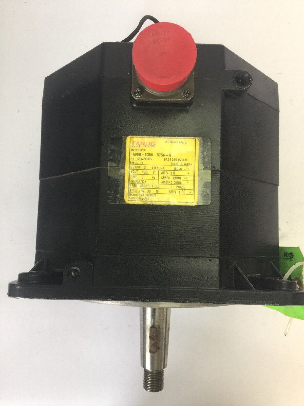 FANUC A06B-0358-B756-R AC SERVO MOTOR 150 VOLT SPEED 2500 3 PHASE