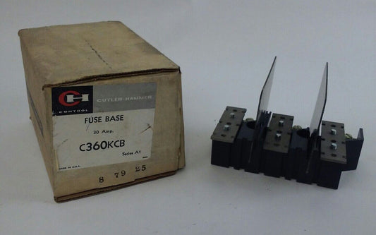 Eaton Cutler Hammer C360KCB Series A1 FUSE BASE - 3 Pole, 30 Amp (NEW IN BOX)