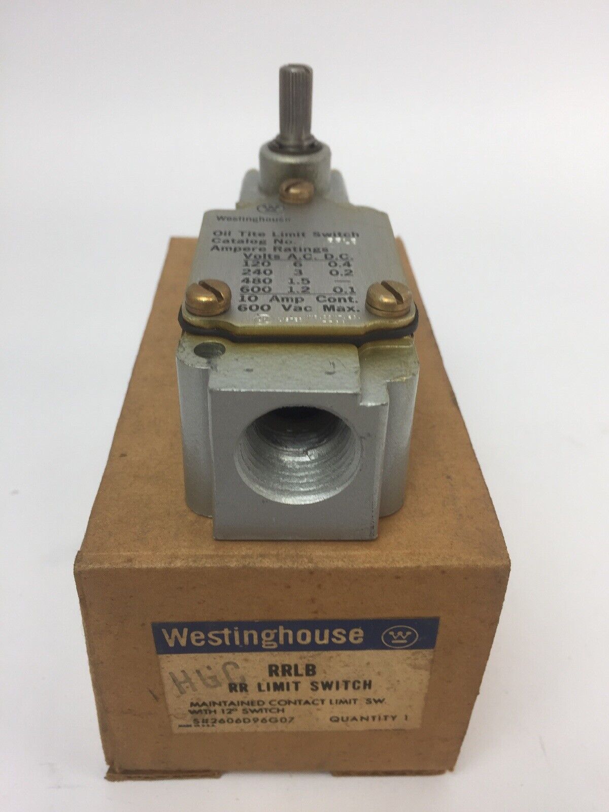 WESTINGHOUSE RRLB RR LIMIT SWITCH MAINTAINED CONTACT LIMIT SWITCH 600VAC 10AMP