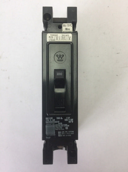 WESTINGHOUSE EB1100 CIRCUIT BREAKER 50AMP 1POLE 120/240VAC 125VDC 4990D03G12