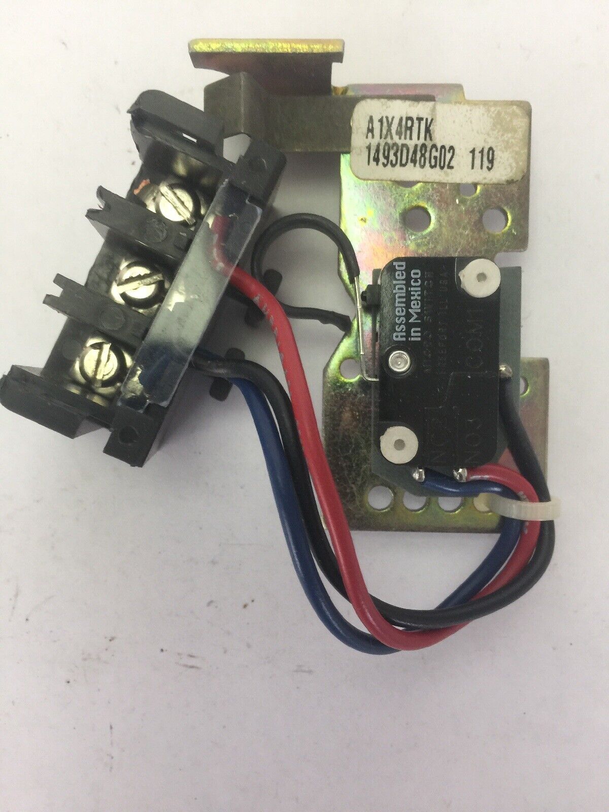 WESTINGHOUSE/CUTLER HAMMER A1X4RTK AUXILIARY SWITCH 125/250VDC .5/.25A 600VAC 6A