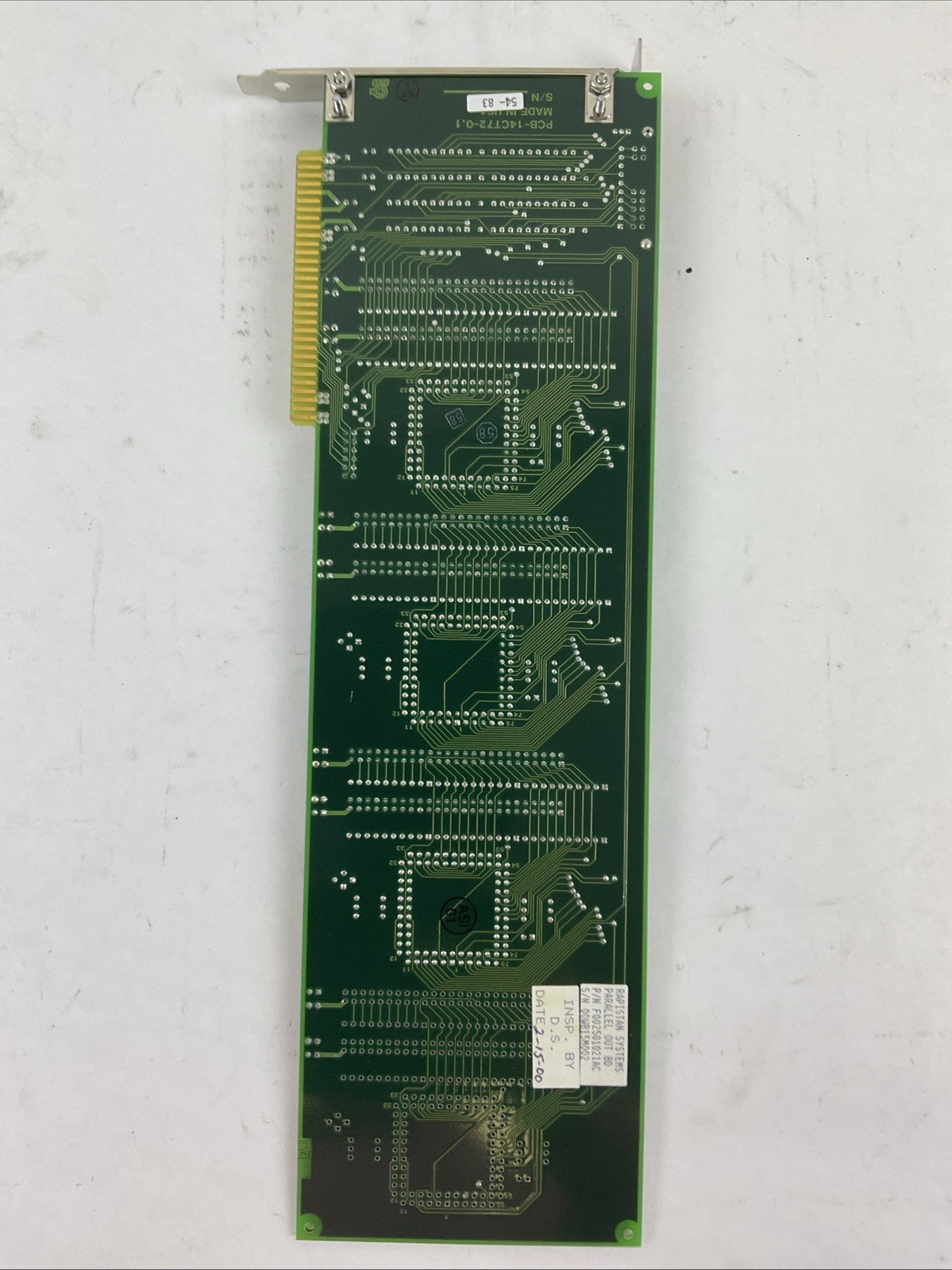 ZIATECH ZT 14CT72-S141 192 PARALLEL I/O BOARD REV 0