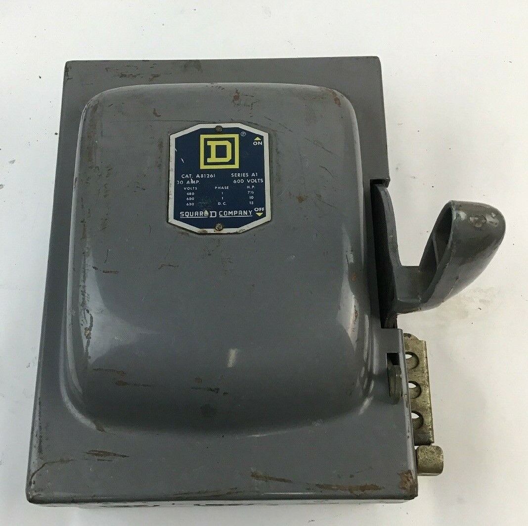 SQUARE D A81261 30AMP 600VDC 15HP 1PH SER.A1 NON FUSIBLE SAFTEY SWITCH