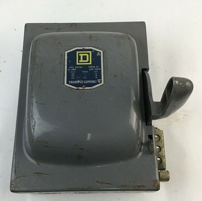 SQUARE D A81261 30AMP 600VDC 15HP 1PH SER.A1 NON FUSIBLE SAFTEY SWITCH