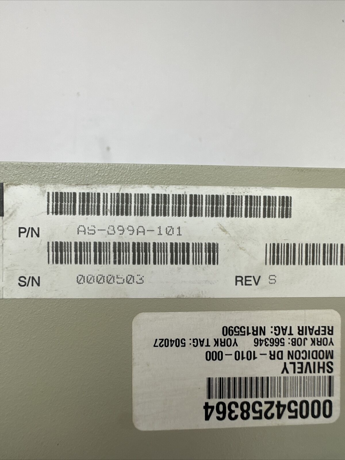 MODICON DR-1010-000 REV B CYBERLINE 1000A SERVO DRIVE AS-399A-101 REV S