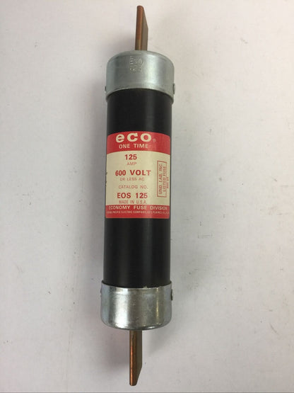 ECONOMY EOS125 ECO ONE TIME FUSE 125AMP 600VAC