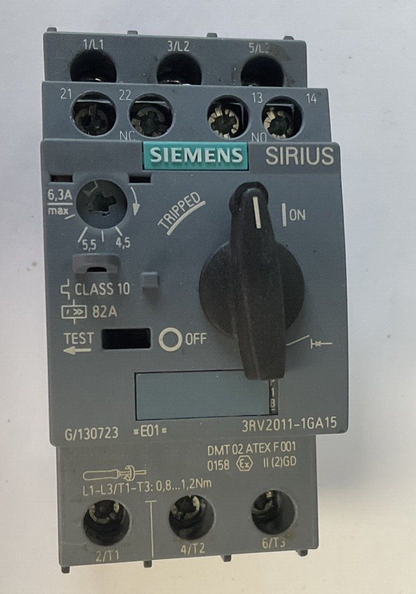 SIEMENS 3RV2011-1GA15 MANUAL MOTOR STARTER