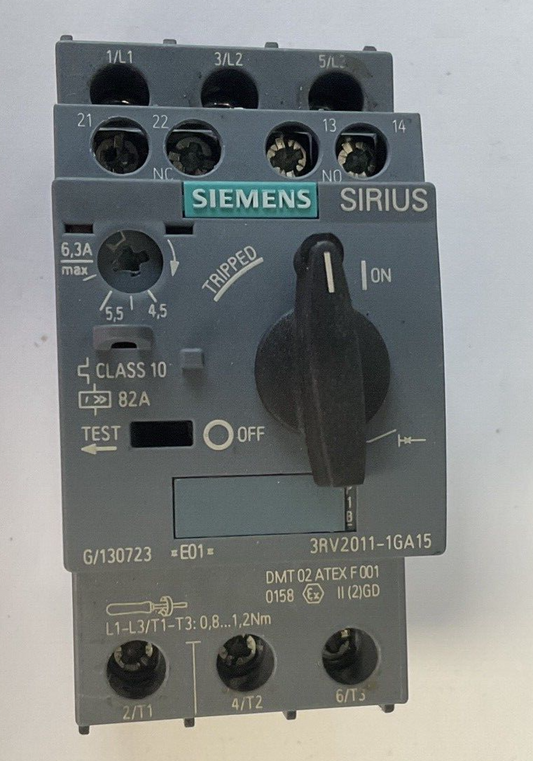 SIEMENS 3RV2011-1GA15 MANUAL MOTOR STARTER