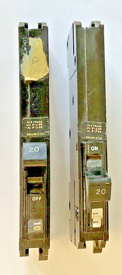 SQUARE D A1B120 CIRCUIT BREAKER 20A ****LOTOF2****
