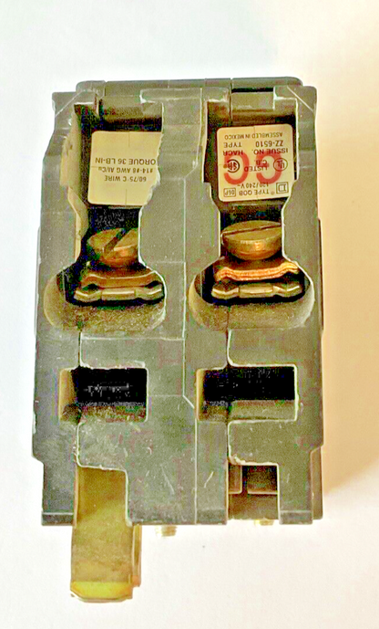 SQUARE D QOB220 CIRCUIT BREAKER 2POLE 20A 65,000AIC 120/240VAC ***LOTOF2***