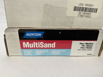 NORTON 49502 MULTISAND SMALL AREA SANDING SPONGE 4"X2-3/4"X1" MEDIUM (LOT OF 20)