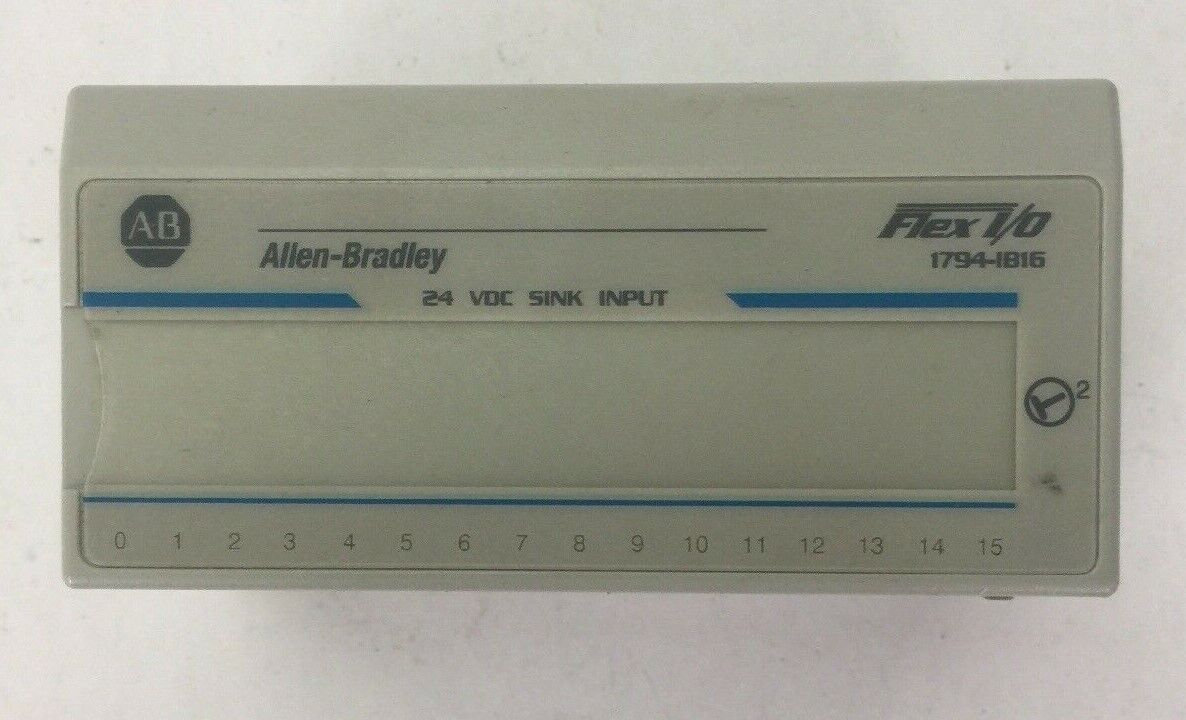 ALLEN BRADLEY 1794-IB16 24VDC SINK INPUT MODULE SER A F/W REV BLANK