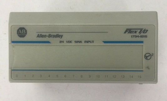 ALLEN BRADLEY 1794-IB16 24VDC SINK INPUT MODULE SER A F/W REV BLANK