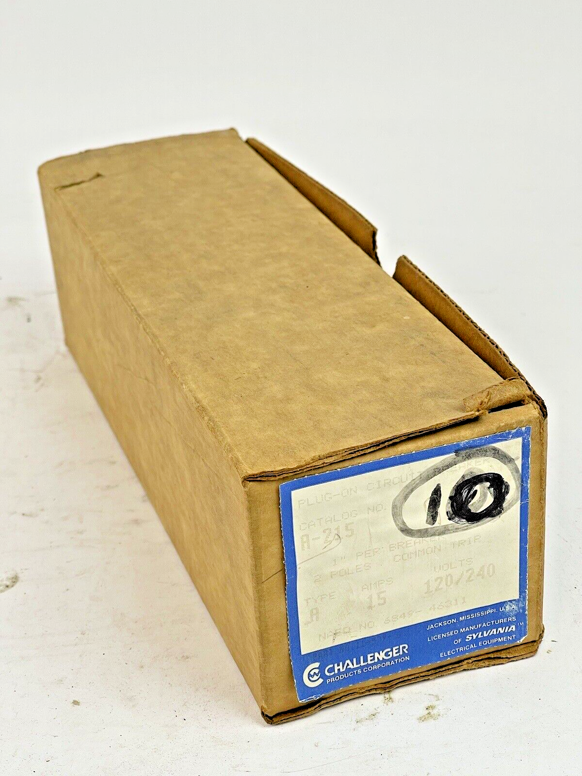 CHALLENGER *BOX OF 10*- A-215,2 POLE, 15 A, 240 VAC CIRCUIT BREAKER