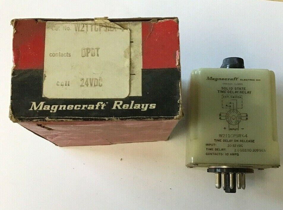 MAGNECRAFT W211CPSRX-4 RELAY 20-32VDC 10A TIME DELAY RELAY 2.0 TO 300SEC