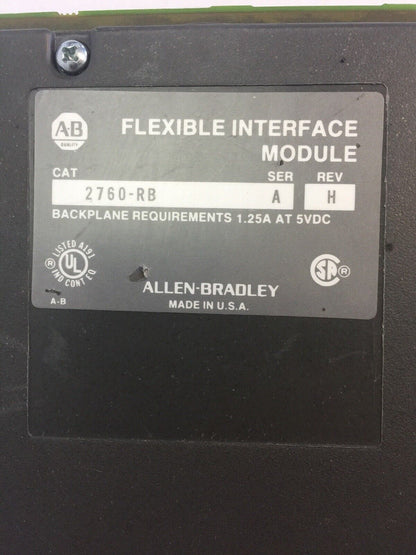 ALLEN BRADLEY 2760-RB FLEXIBLE INTERFACE MODULE SER A REV H