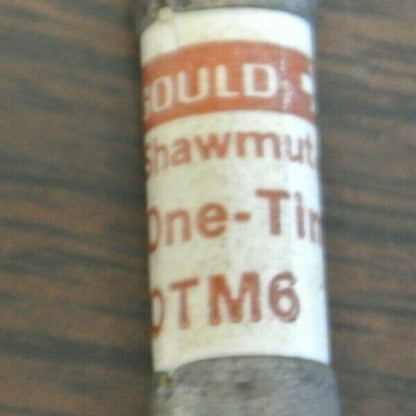 LOT of 8 / GOULD-SHAWMUT OTM6 ONE-TIME FUSE / 6A / 250V / NEW SURPLUS / OTM-6