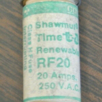 BOX of 10 / GOULD-SHAWMUT RF20 RENEWABLE FUSES 30A / 250V / NEW SURPLUS