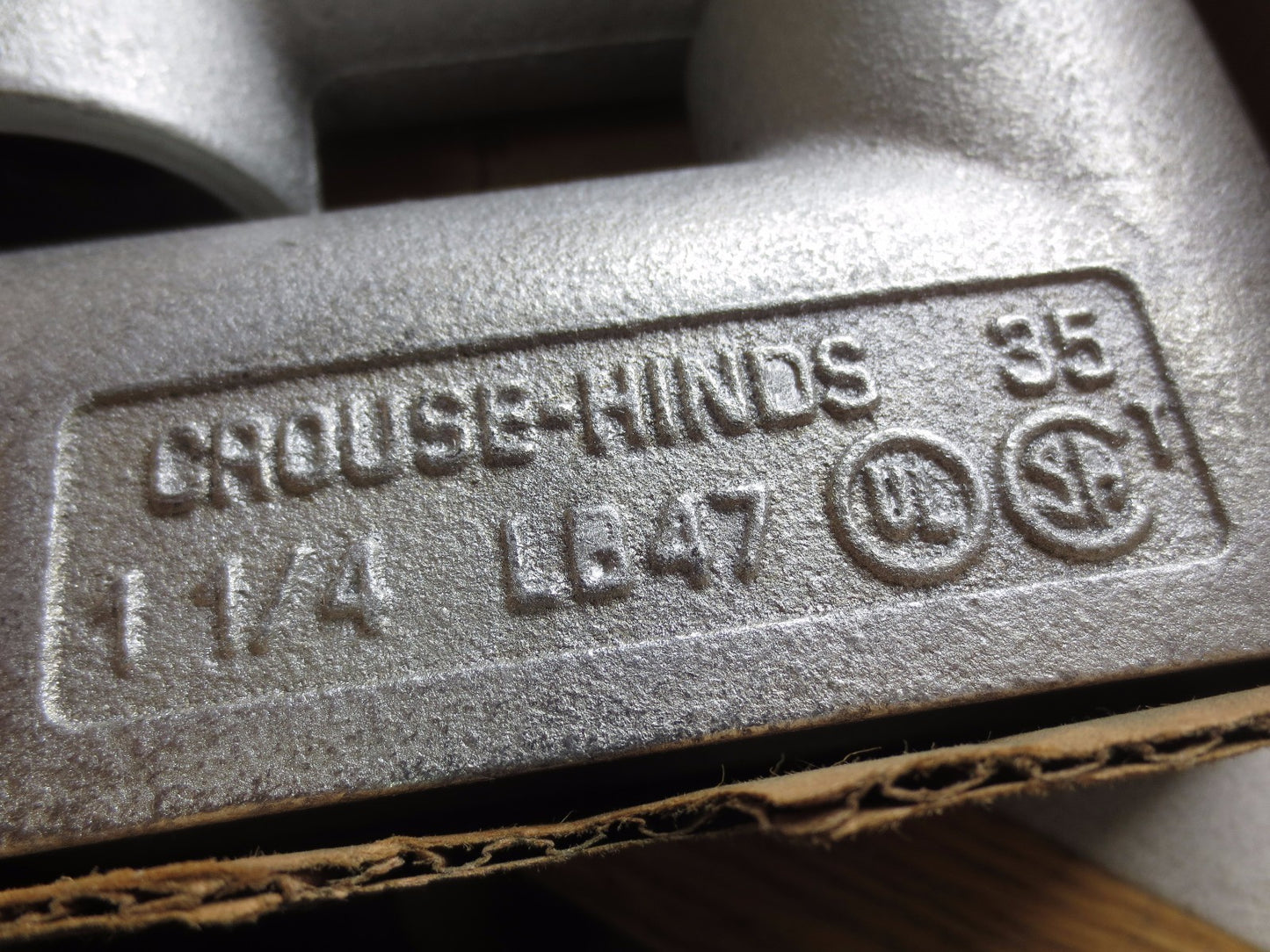 COOPER CROUSE-HINDS LB47 CONDULET CONDUIT OUTLET BOX 1-1/4 NEW SURPLUS, BOX of 2