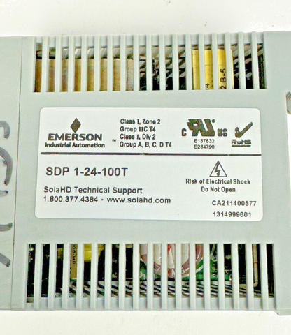 SOLA / EMERSON - SDP 1-24-100T - POWER SUPPLY - 24VDC,1.3 A/ 230VAC,0.7A 50/60Hz