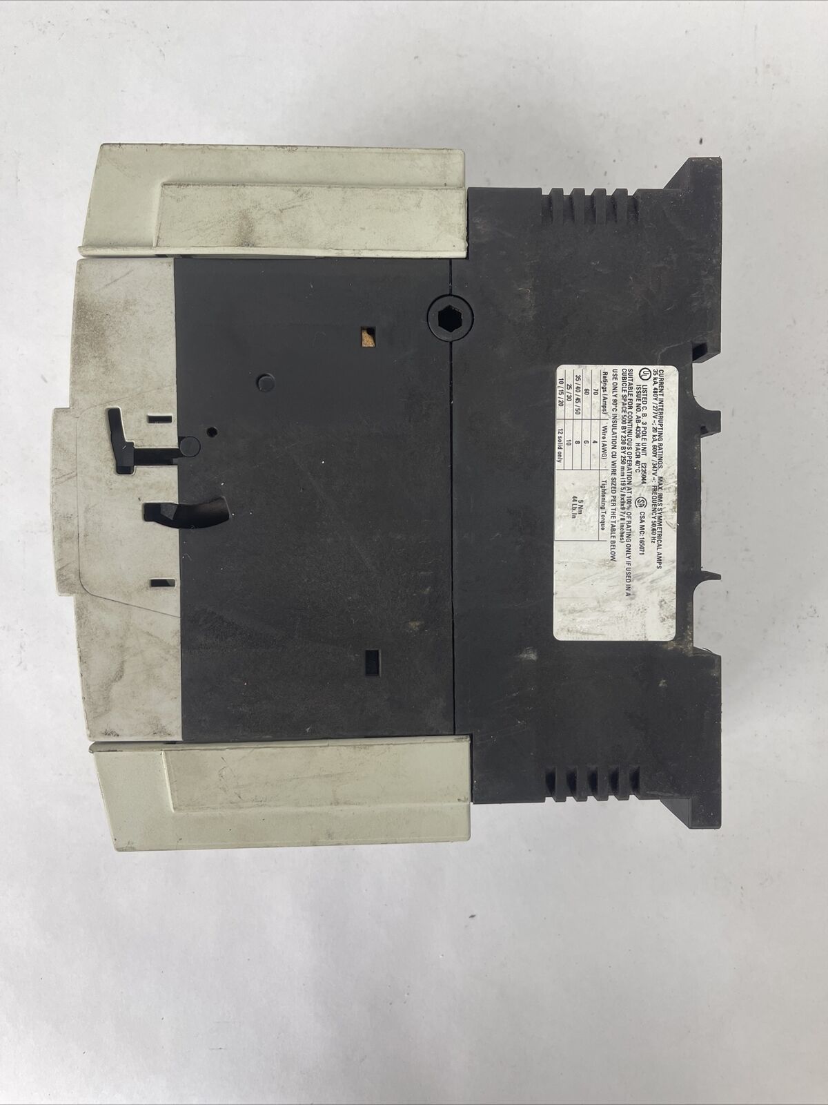 SIEMENS 3RV1742-5ED10 CIRCUIT BREAKER 30A 3P 600V 600Y/347V 20kA 480Y/277V 35kA