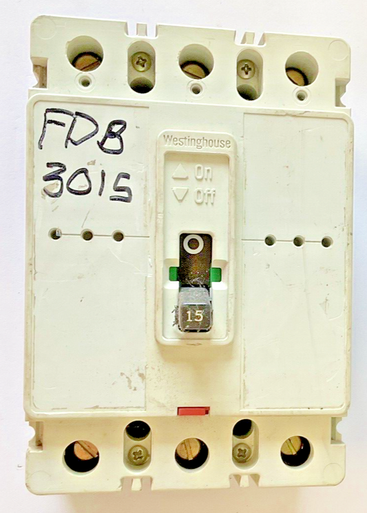 WESTINGHOUSE FDB3015 CIRCUIT BREAKER 3POLE 15A