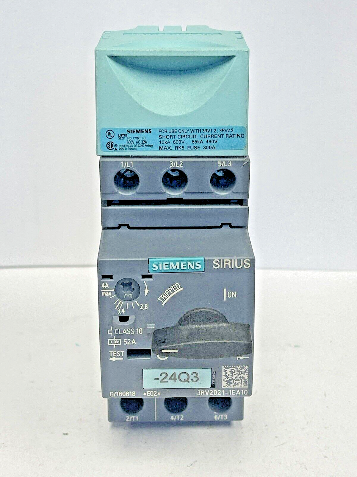 SIEMENS - 3RV2021-1EA10 & 3RV1927-5AA00 - CIRCUIT BREAKER & CABLE CONDUCTOR