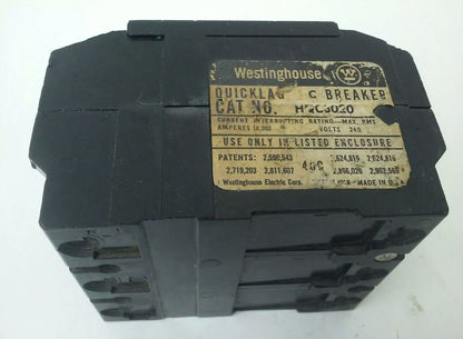 WESTINGHOUSE HQC3020 QUICKLAG C CIRCUIT BREAKER 3P 240VAC 20A TYPE HQC