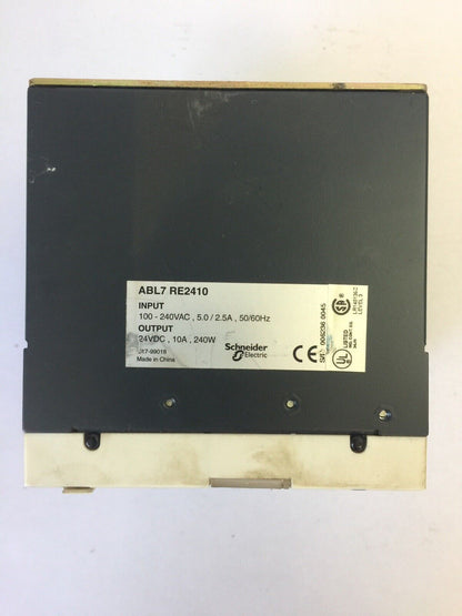 TELEMECANIQUE ABL7 RE2410 POWER SUPPLY MODULE INPUT 100-240VAC OUTPUT 24VDC