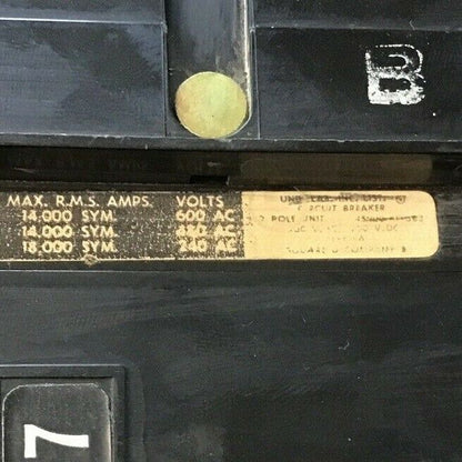 SQUARE D FA26050CB-S CIRCUIT BREAKER 50A 2POLE 600VAC 250VDC
