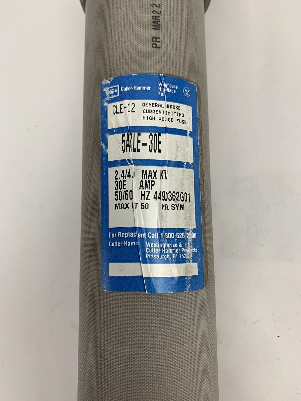 Cutler-Hammer CLE-12 5ACLE-30E 30E Amp 4.4kV Fuse