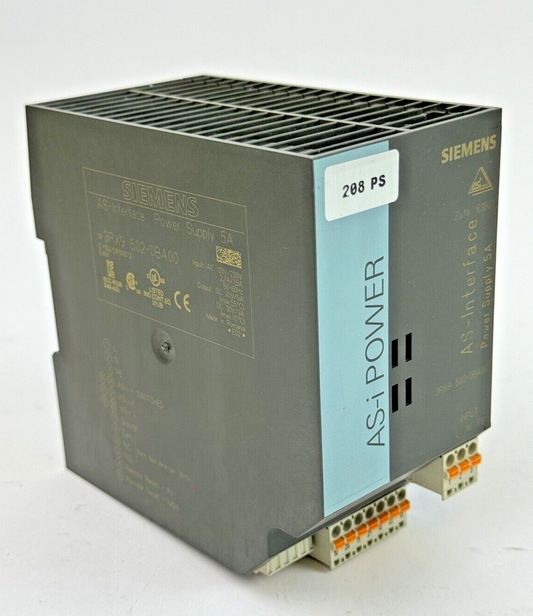 SIEMENS - 3RX9-502-0BA00 - AS INTERFACE POWER SUPPLY - 5A, 230 VAC, 50-60Hz