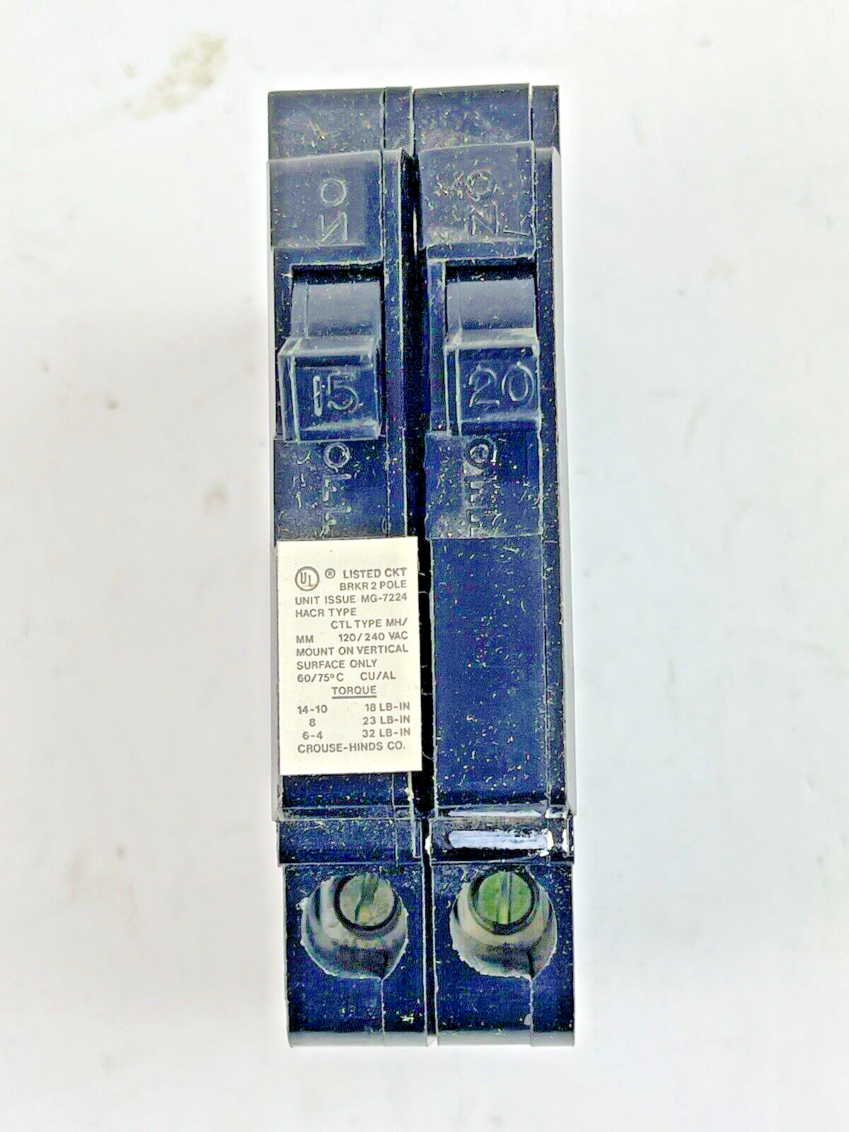 CROUSE-HINDS *BOX OF 9*-MP1520-2-1 POLE,15-20 A,240 VAC CIRCUIT BREAKER -MURRAY