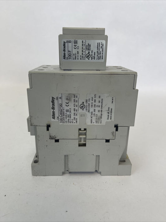 ALLEN BRADLEY 100-C85D*00 SER A CONTACTOR 600VAC 100A COIL 24VDC 60HP 100-F