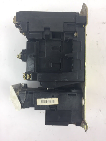 ALLEN BRADLEY 509-A0D-A2E SIZE 0 STARTER 600VAC 18AMP SER B 592-A2EA 1.6-5.0A