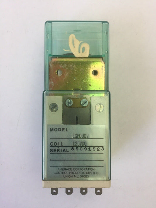 AGASTAT EGPD002 RELAY COIL 125VDC