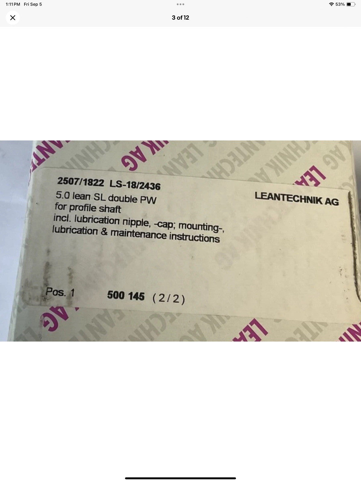 LEANTECHNIK 2507/1822 LS-18/2436 GEAR RACK DRIVE LEAN SL 5.0 d