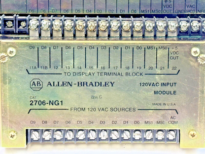 ALLEN-BRADLEY - 2706-B23J16 SER. G REV. B-DATALINE OPERATOR INTERFACE & 2706-NG1
