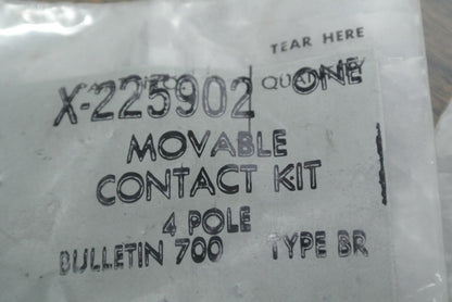 ALLEN-BRADLEY X-225902 4-POLE MOVABLE CONTACT KIT / TYPE BR / NEW SURPLUS