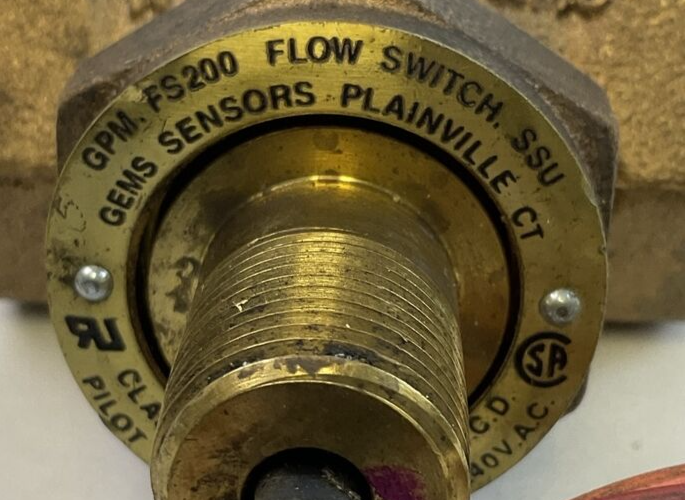 GEMS GPM FS200 FLOW SWITCH 20A 50-240VAC