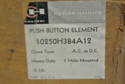 CUTLER-HAMMER 10250H384A12 PUSH BUTTON ELEMENT H.D. / RED / FLUSH / NEW SURPLUS