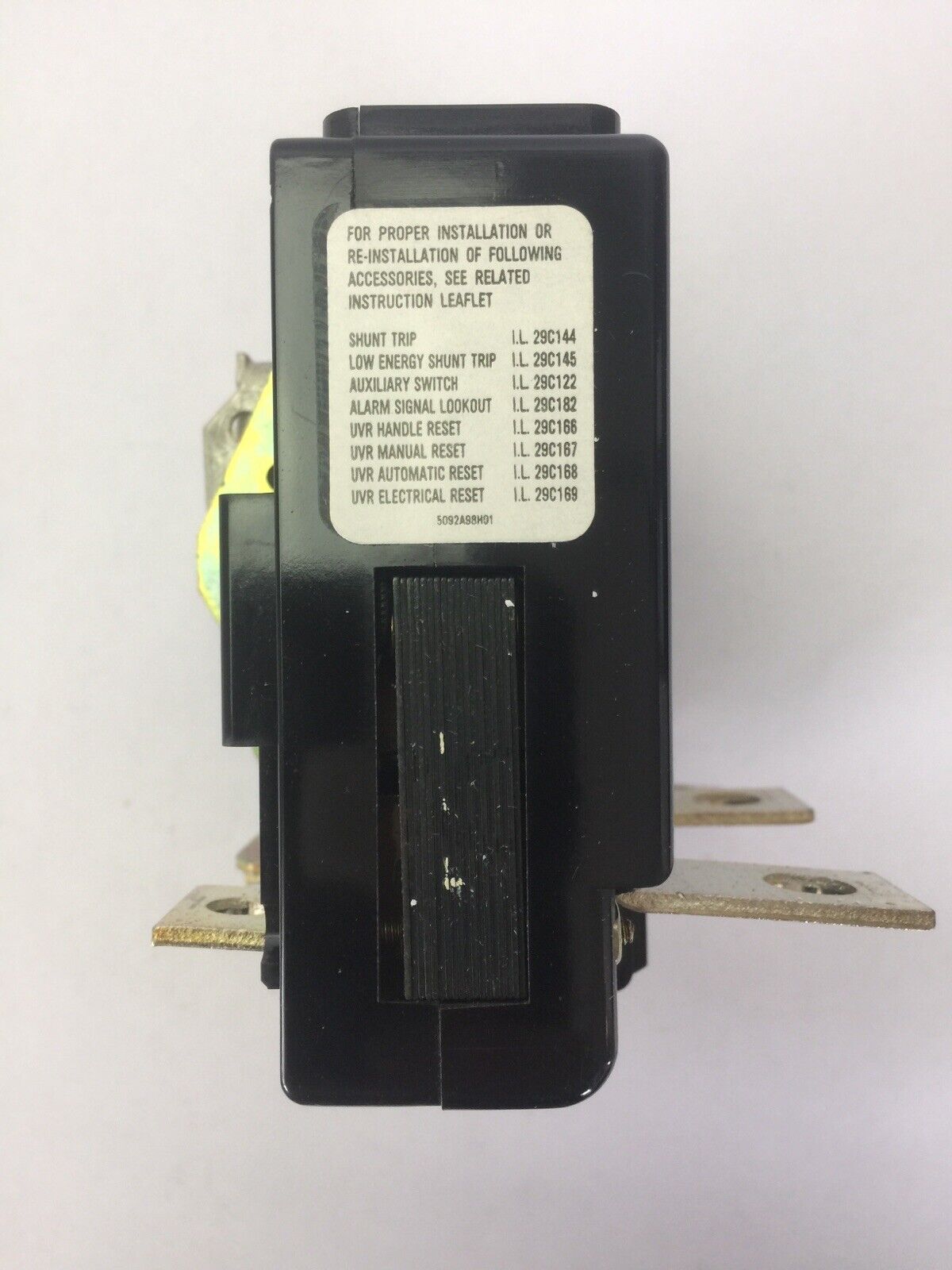 WESTINGHOUSE KS3250TG ELECTRONIC GROUND FAULT TRIP A1X3PK AUX SWITCH 6642C15G01